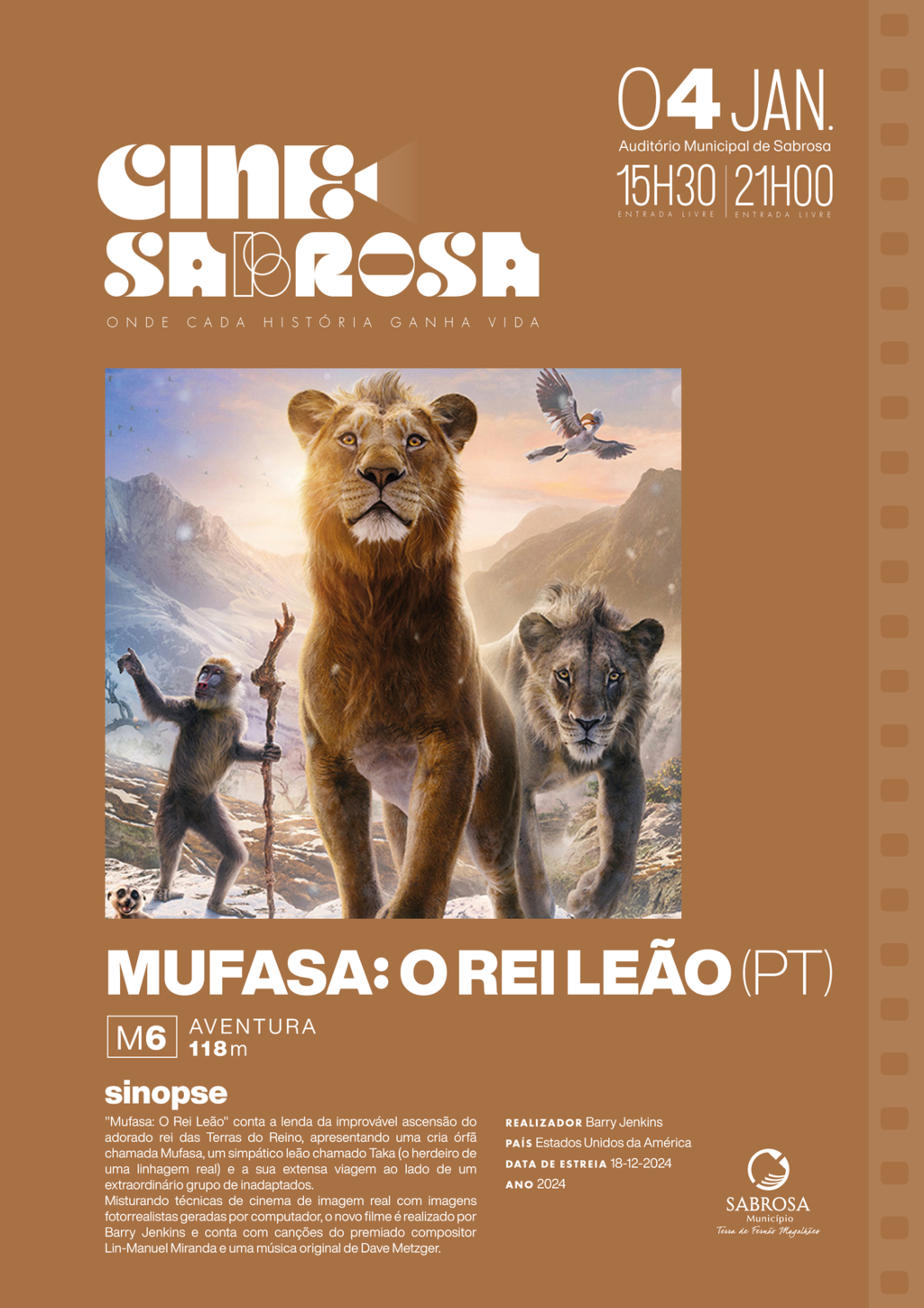 / 𝗖𝗜𝗡𝗘𝗦𝗔𝗕𝗥𝗢𝗦𝗔 / Mufasa: O Rei Leão (PT)