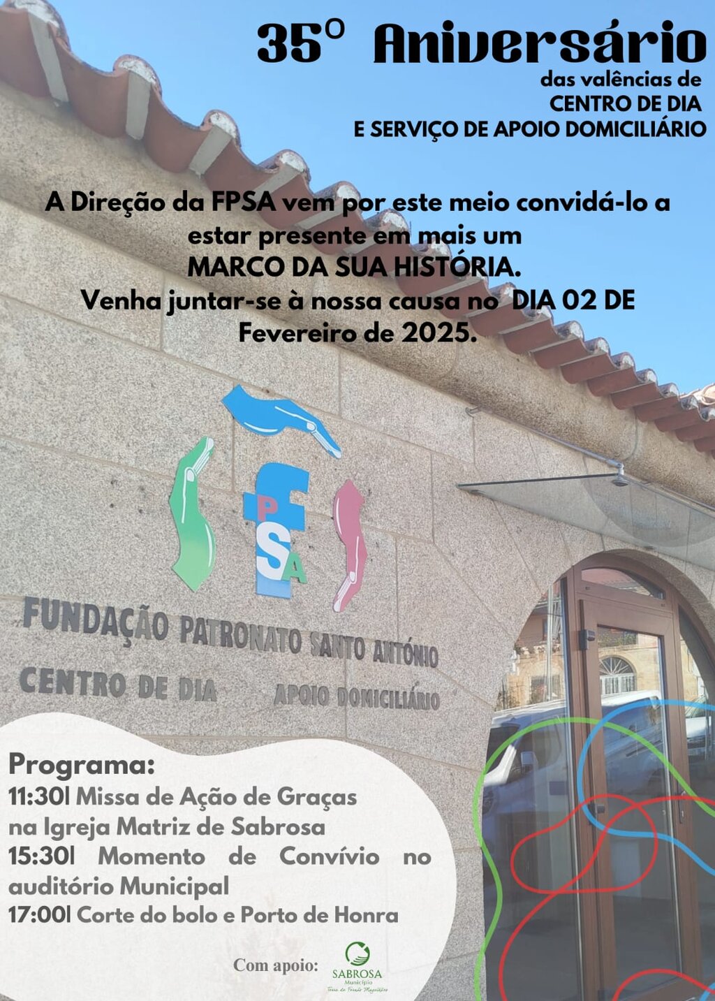 35.º Aniversário das valências de Centro de Dia e Serviço de Apoio Domiciliário