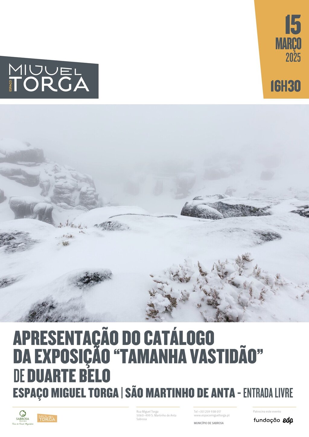 Apresentação do catálogo da Exposição "Tamanha Vastidão" de Duarte Belo