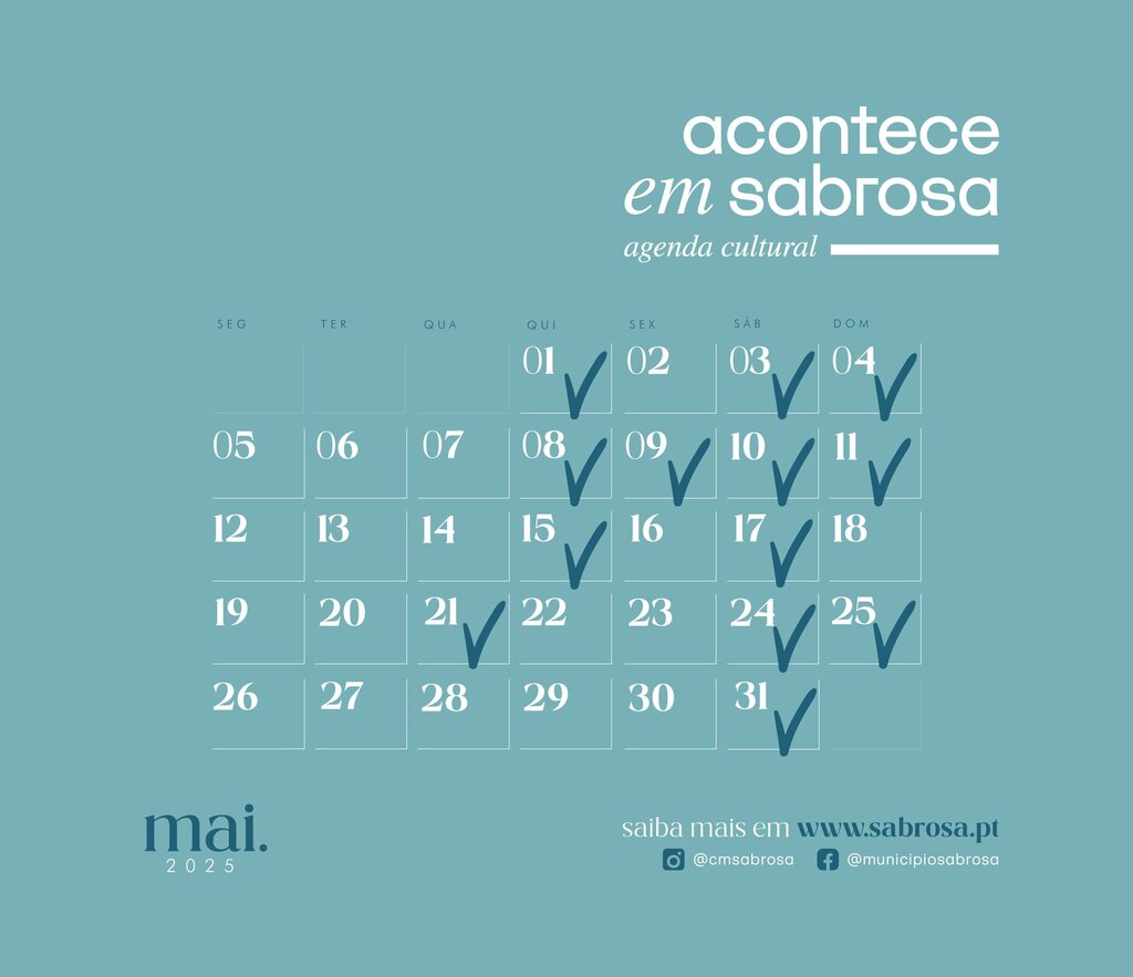 ACONTECE EM SABROSA - AGENDA CULTURAL | MAI. '25