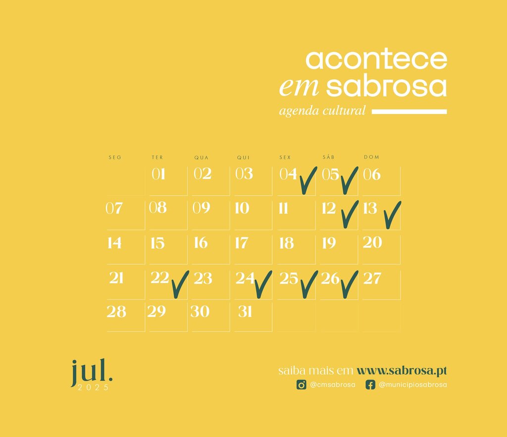 ACONTECE EM SABROSA - AGENDA CULTURAL | JUL. '25