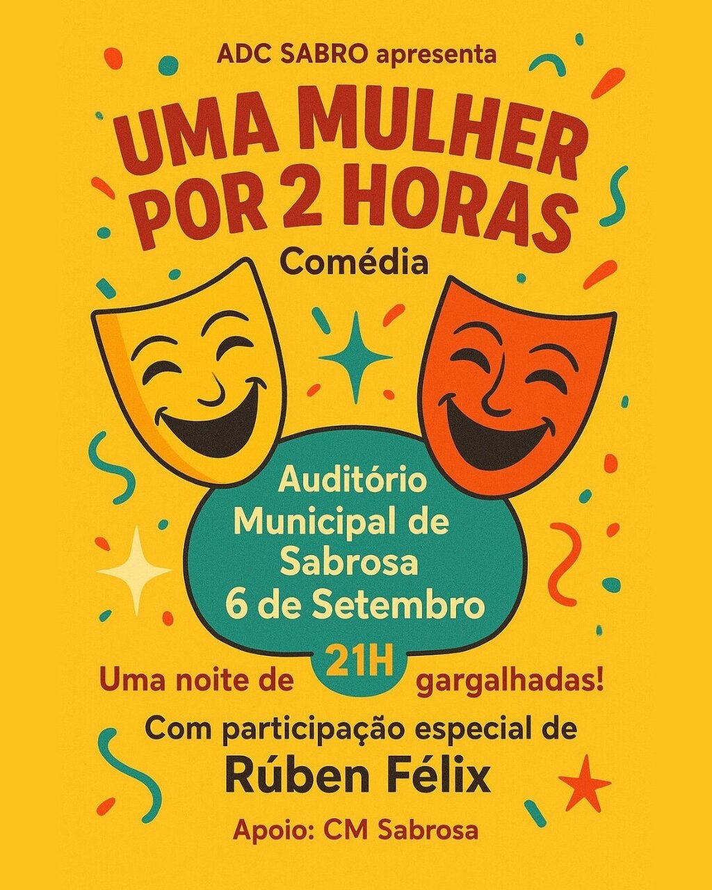 𝐂𝐎𝐌𝐄́𝐃𝐈𝐀 “𝐔𝐌𝐀 𝐌𝐔𝐋𝐇𝐄𝐑 𝐏𝐎𝐑 𝟐 𝐇𝐎𝐑𝐀𝐒”