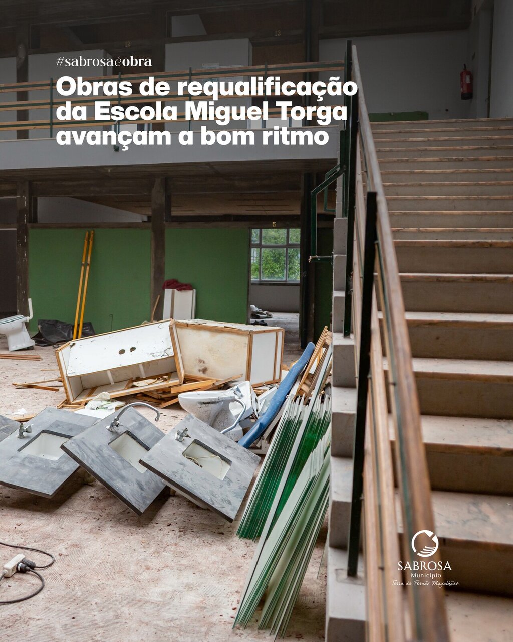 Obras de requalificação da Escola Miguel Torga avançam a bom ritmo