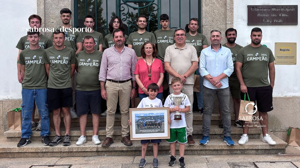 Município parabenizou equipa da UDCS pela conquista do Campeonato da Liga Inatel 24/25